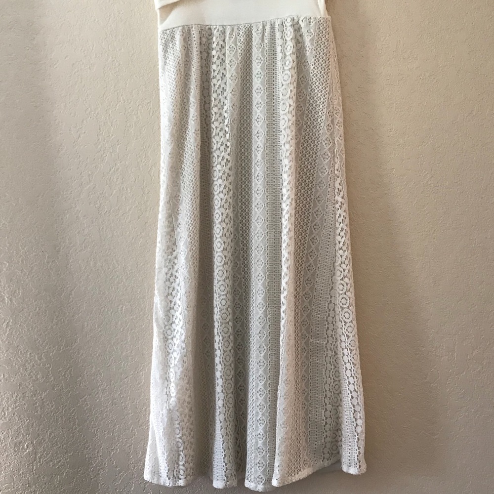 Ivory Crochet Maxi Skirt